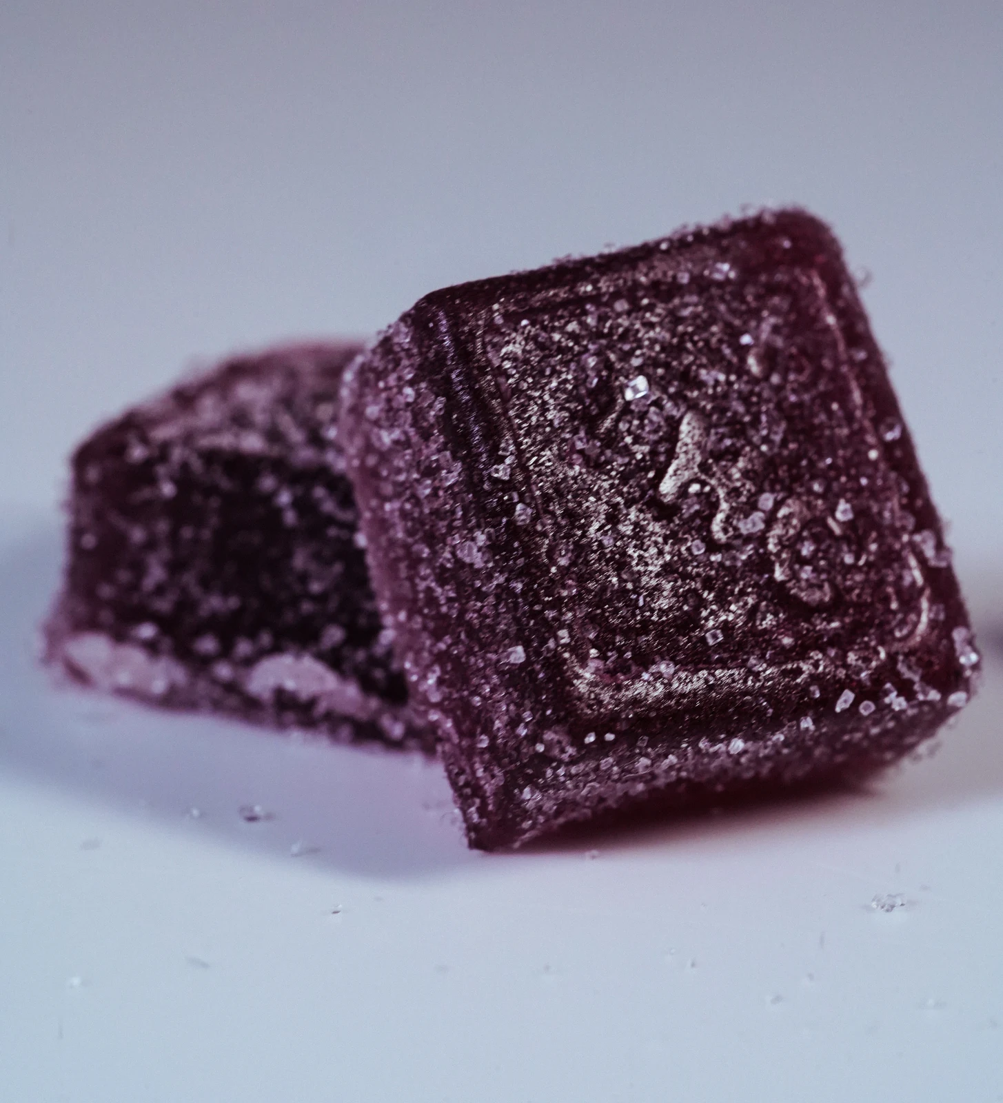 Couchlock THC gummies with a sugar finish
